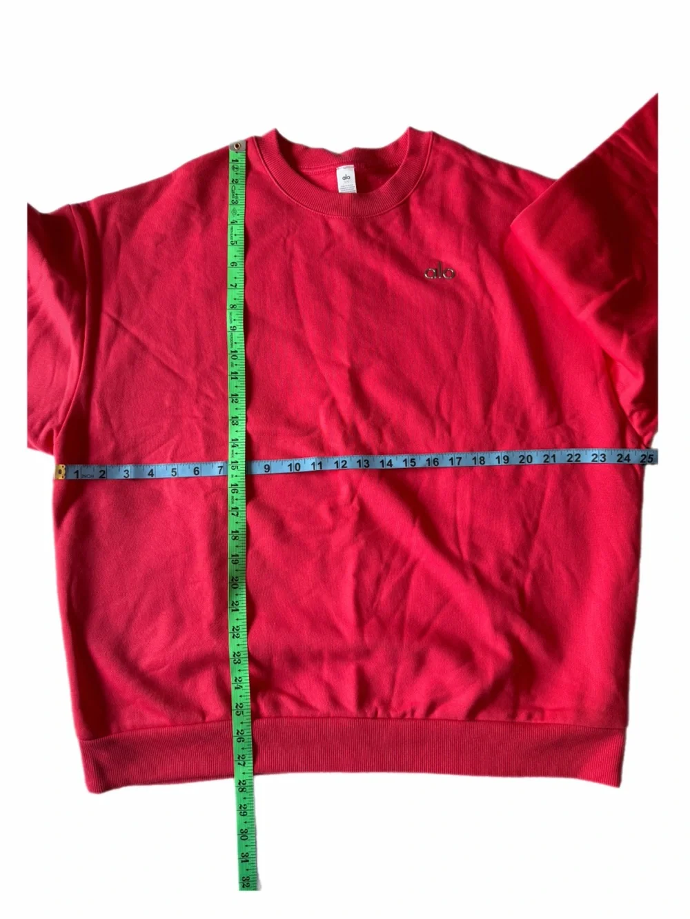 Alo accolade candy red crew neck sweatshirt NWT large